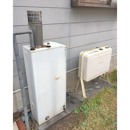 ノーリツ製石油給湯器 OX-308YV の製品画像。給湯専用のセミ貯湯式モデル。